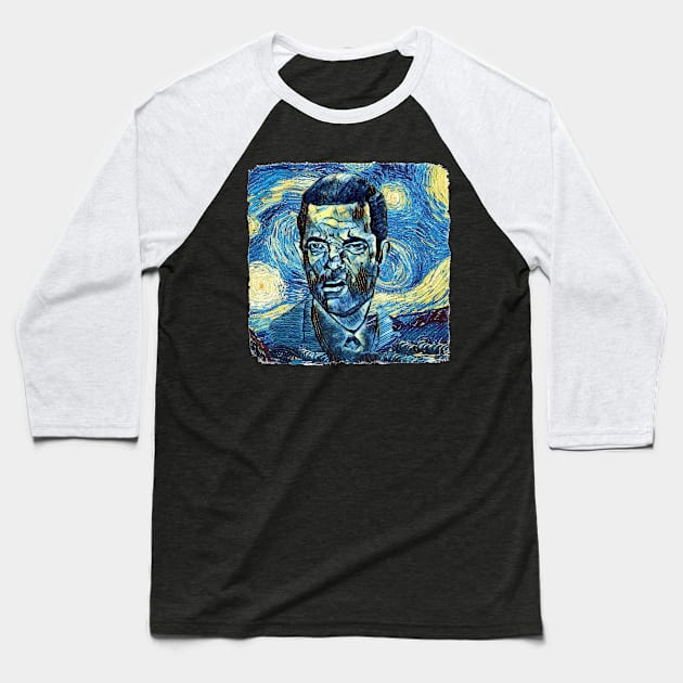 Mr Bean Van Gogh Style Baseball T-Shirt by todos